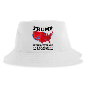 Trump Better Coverage Than 5g Can You Hear Us Now Usa Funny Sustainable Bucket Hat