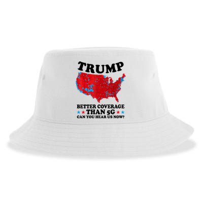 Trump Better Coverage Than 5g Can You Hear Us Now Usa Funny Sustainable Bucket Hat
