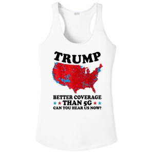 Trump Better Coverage Than 5g Can You Hear Us Now Usa Funny Ladies PosiCharge Competitor Racerback Tank