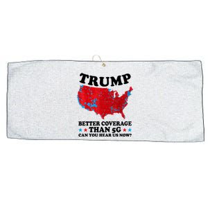 Trump Better Coverage Than 5g Can You Hear Us Now Usa Funny Large Microfiber Waffle Golf Towel