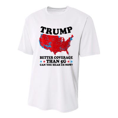 Trump Better Coverage Than 5g Can You Hear Us Now Usa Funny Youth Performance Sprint T-Shirt