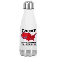 Trump Better Coverage Than 5g Can You Hear Us Now Usa Funny Stainless Steel Insulated Water Bottle