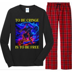 To Be Cringe Is To Be Free Funny Cringey Long Sleeve Pajama Set