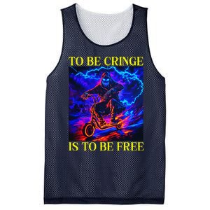 To Be Cringe Is To Be Free Funny Cringey Mesh Reversible Basketball Jersey Tank