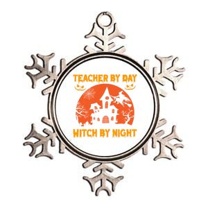 Teacher By Day Witch By Night Halloween Costume For Teachers Cool Gift Metallic Star Ornament