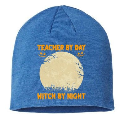 Teacher By Day Witch By Night Halloween Costume For Teachers Gift Sustainable Beanie