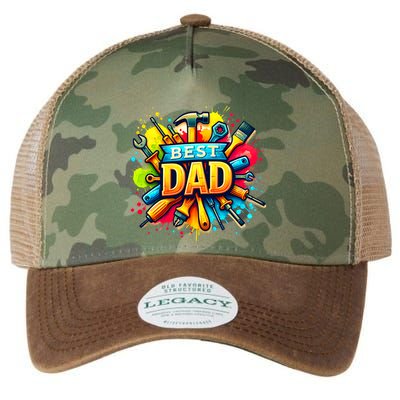 The Best Dad Tools Handyman Legacy Tie Dye Trucker Hat