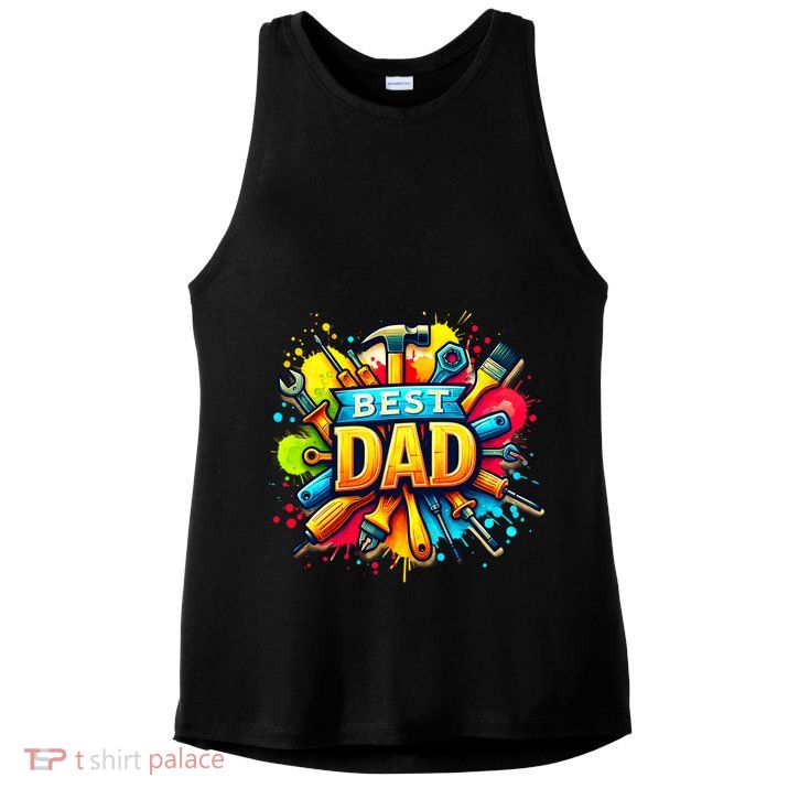 The Best Dad Tools Handyman Ladies PosiCharge Tri-Blend Wicking Tank