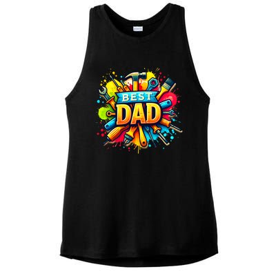 The Best Dad Tools Handyman Ladies PosiCharge Tri-Blend Wicking Tank