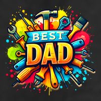 The Best Dad Tools Handyman 7 Panel Mesh Trucker Snapback Hat