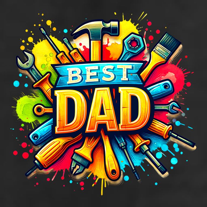 The Best Dad Tools Handyman 7 Panel Mesh Trucker Snapback Hat