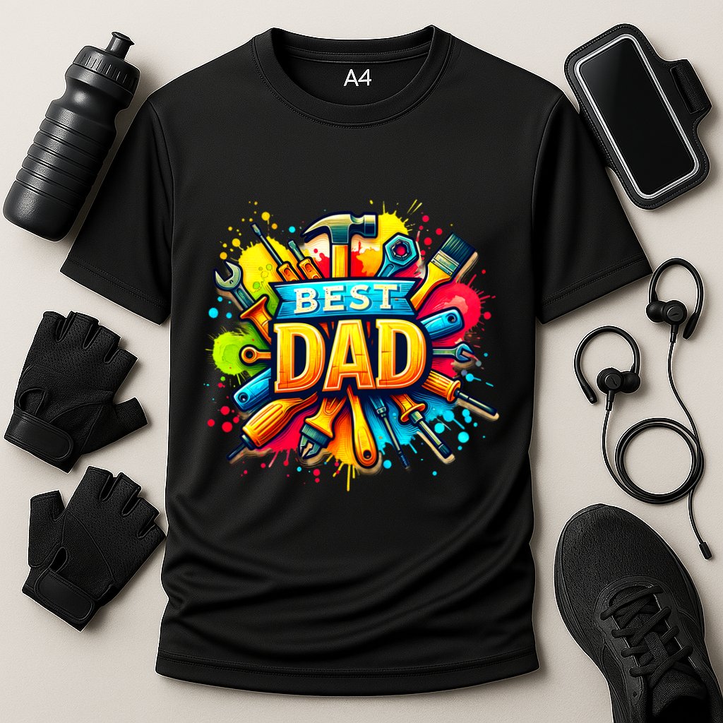 The Best Dad Tools Handyman Performance Shirt