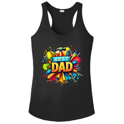 The Best Dad Tools Handyman Ladies PosiCharge Competitor Racerback Tank