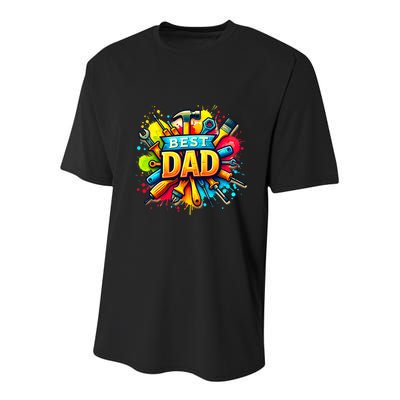 The Best Dad Tools Handyman Youth Performance Sprint T-Shirt
