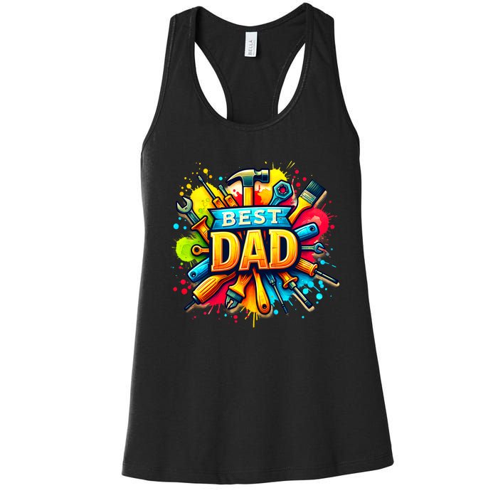 The Best Dad Tools Handyman Women's Racerback Tank