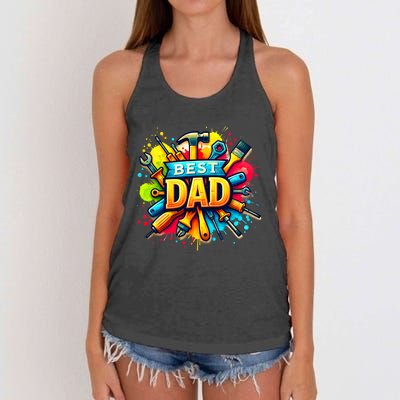 The Best Dad Tools Handyman Women's Knotted Racerback Tank