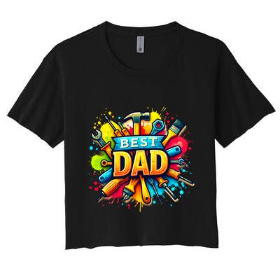 The Best Dad Tools Handyman Crop Top