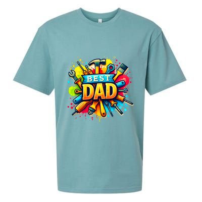 The Best Dad Tools Handyman Sueded Cloud Jersey T-Shirt