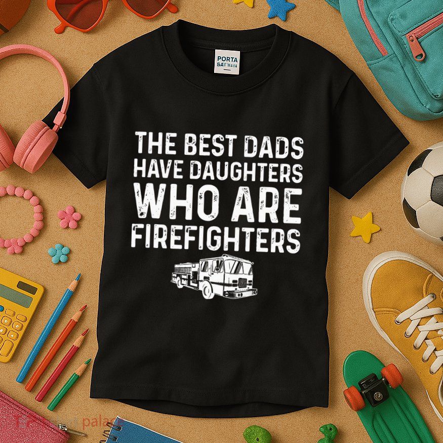 The Best Dads Have Daughters Who Are Firefighters Kids T-Shirt