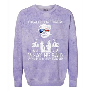 Trump Biden Debate Presidential Debate 2024 Funny Colorblast Crewneck Sweatshirt