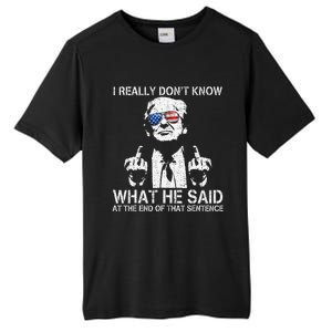 Trump Biden Debate Presidential Debate 2024 Funny Tall Fusion ChromaSoft Performance T-Shirt