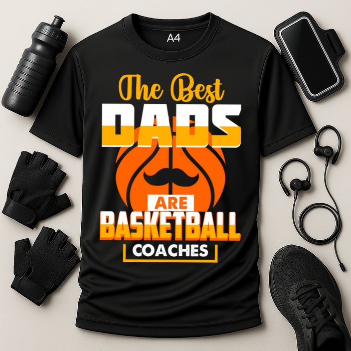 The Best Dad Are Basketball Coaches Player Gift Cooling Performance Crew T-Shirt