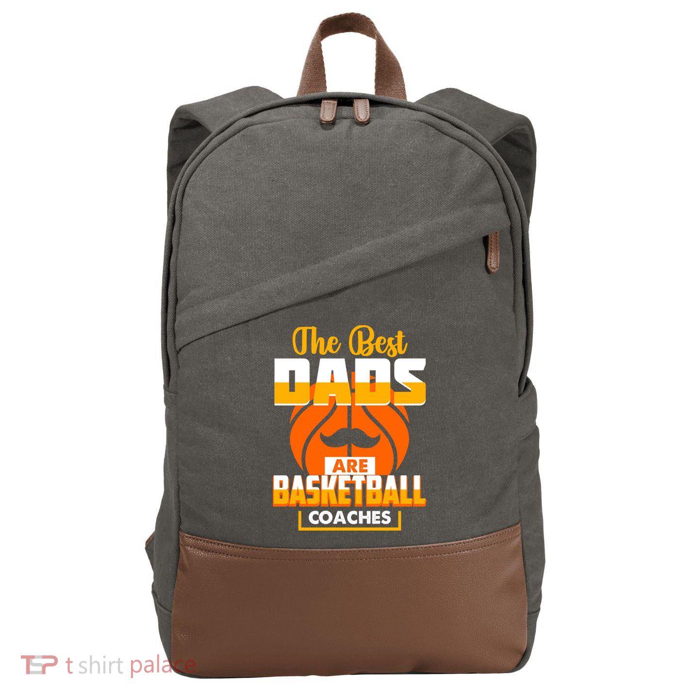 The Best Dad Are Basketball Coaches Player Gift Cotton Canvas Backpack