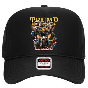 Trump Biden Debate Presidential Debate 2024 High Crown Mesh Back Trucker Hat