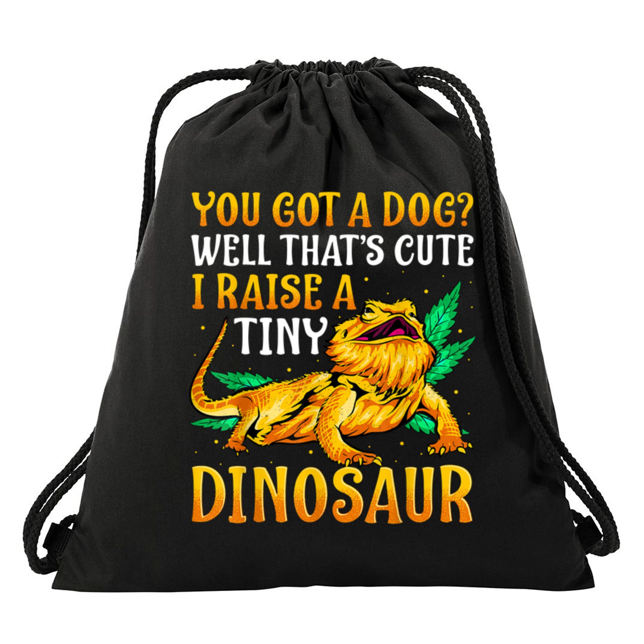 The Bearded Dragon Shirt Pet Reptile Lizard Lover Drawstring Bag