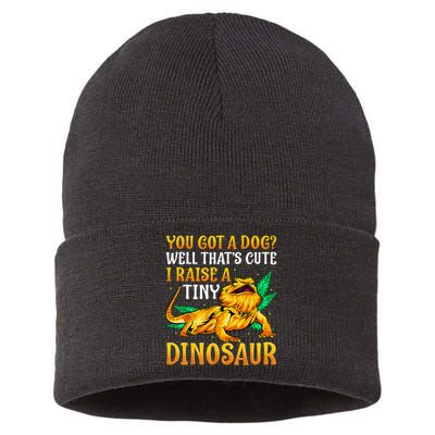 The Bearded Dragon Shirt Pet Reptile Lizard Lover Sustainable Knit Beanie