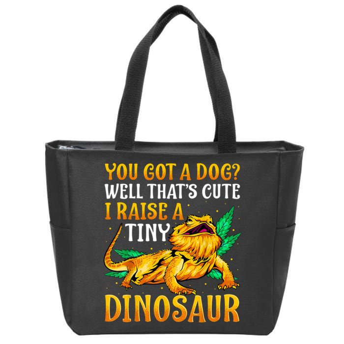 The Bearded Dragon Shirt Pet Reptile Lizard Lover Zip Tote Bag