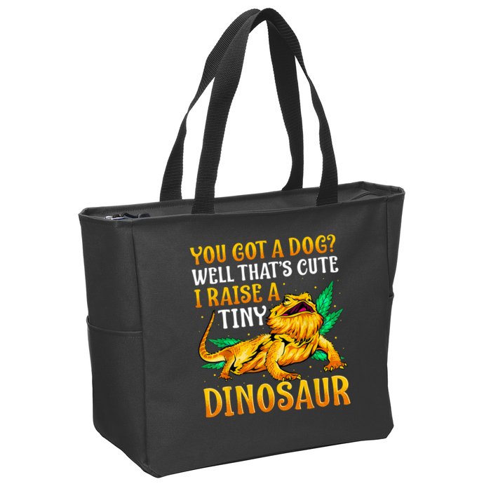 The Bearded Dragon Shirt Pet Reptile Lizard Lover Zip Tote Bag