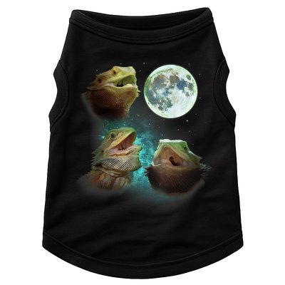 Three Bearded Dragons Howl At Moon 3 Wolfs Wolves Parody Doggie Tank