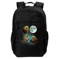 Three Bearded Dragons Howl At Moon 3 Wolfs Wolves Parody Backpack