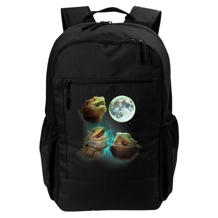 Three Bearded Dragons Howl At Moon 3 Wolfs Wolves Parody Backpack