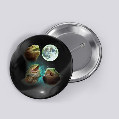 Three Bearded Dragons Howl At Moon 3 Wolfs Wolves Parody Button