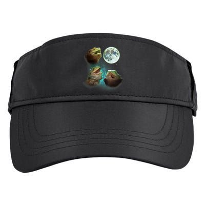 Three Bearded Dragons Howl At Moon 3 Wolfs Wolves Parody Adult Drive Performance Visor