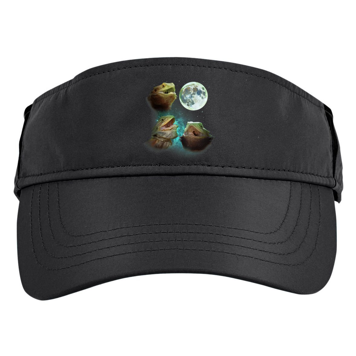 Three Bearded Dragons Howl At Moon 3 Wolfs Wolves Parody Adult Drive Performance Visor