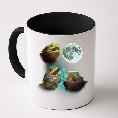 Three Bearded Dragons Howl At Moon 3 Wolfs Wolves Parody Mug