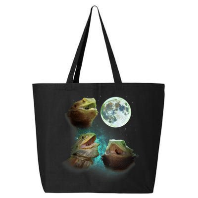 Three Bearded Dragons Howl At Moon 3 Wolfs Wolves Parody 25L Jumbo Tote