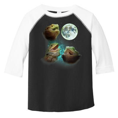 Three Bearded Dragons Howl At Moon 3 Wolfs Wolves Parody Toddler Fine Jersey T-Shirt
