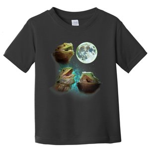 Three Bearded Dragons Howl At Moon 3 Wolfs Wolves Parody Toddler T-Shirt