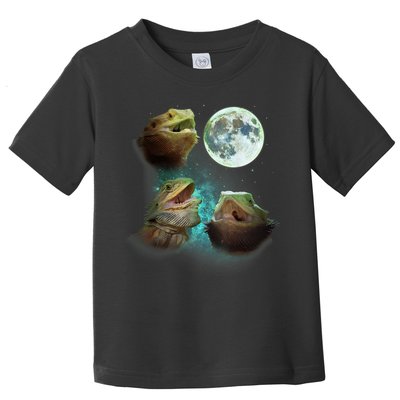 Three Bearded Dragons Howl At Moon 3 Wolfs Wolves Parody Toddler T-Shirt