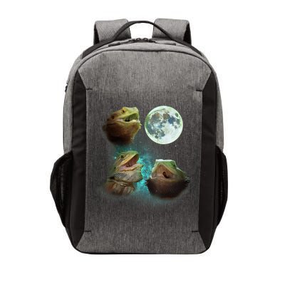 Three Bearded Dragons Howl At Moon 3 Wolfs Wolves Parody Vector Backpack