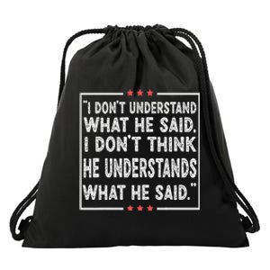 Trump Biden Debate Presidential Debate 2024 Funny Drawstring Bag