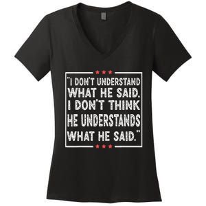 Trump Biden Debate Presidential Debate 2024 Funny Women's V-Neck T-Shirt