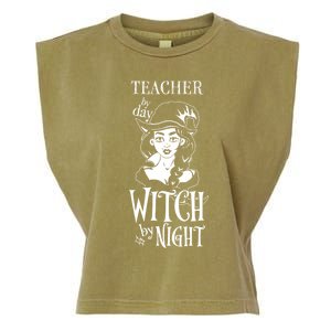 Teacher By Day Witch By Night Gift Garment-Dyed Women's Muscle Tee