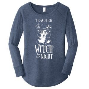 Teacher By Day Witch By Night Gift Women's Perfect Tri Tunic Long Sleeve Shirt