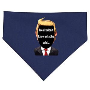 Trump Biden Debate 2024 I Really Dont Know What He Said USA-Made Doggie Bandana