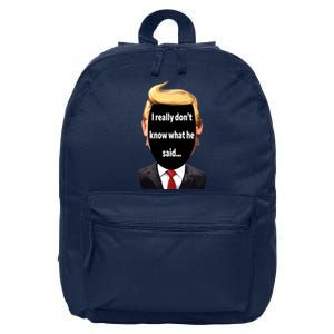 Trump Biden Debate 2024 I Really Dont Know What He Said 16 in Basic Backpack